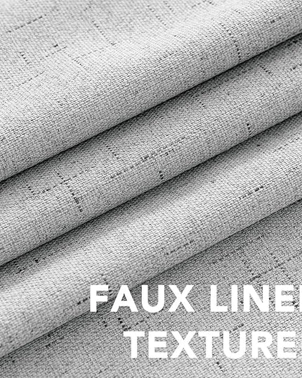 H.VERSAILTEX 100% Blackout Curtains for Bedroom, Thermal Insulated Linen Textured Curtains Heat and Full Light Blocking Drapes Living Room Curtains 2 Panel Sets, Glacier Gray, 52x84 Inch