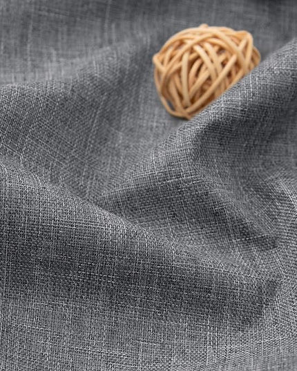 Dark Grey Linen Blackout Curtains 84 Inch Length 2 Panels Set for Bedroom Living Room Grommet 100% Black Out Linen Drapes Room Darkening Window Curtains 84 Inches Long Dark Gray