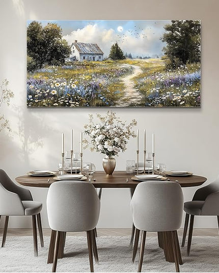 FUHAIHUA Canvas Wall Art For Living Room Large Wall Decor For Office Bedroom Decorations Farmhouse Landscape Pictures Countryside Painting Artwork Room Wall Mural Aesthetic Home Decor 30x60 In