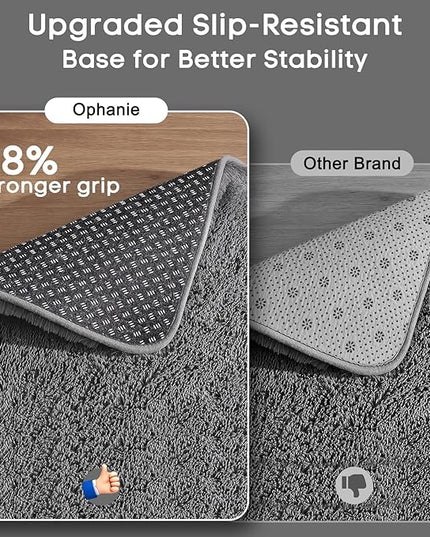 Ophanie Area Rugs for Living Room Bedroom, Upgrade Non-Slip Fluffy Soft Grey Shag Carpet, Indoor Floor Gray 4x6 Fuzzy Shaggy Living Room Plush Rug for Kids Home Dorm Decor Aesthetic