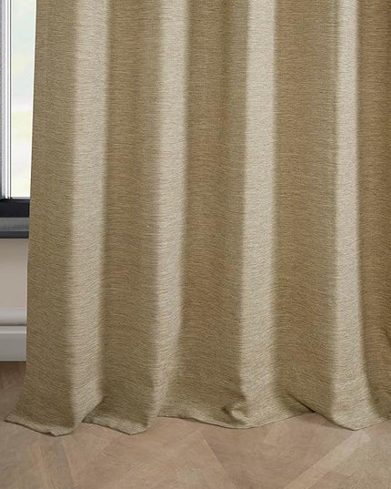 HPD Half Price Drapes Bellino Room Darkening Curtains 84 Inches Long Curtains for Bedroom & Living Room (1 Panel), 50W x 84L, Ginger