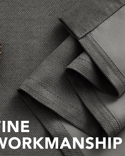 H.VERSAILTEX Room Darkening Linen Curtain for Bedroom/Living Room Extra Wide Blackout Curtains 100 x 84 Inches for Patio Glass Door Primitive Textured Thick Linen Burlap Fabric, Heather Charcoal Gray