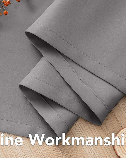 H.VERSAILTEX Three Pass Microfiber Blackout Thermal Insulated Grommet Panel Window Curtains/Drapes (Set of 2 Panels, 52 x 96 Inch, Grey)