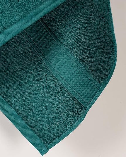 Superior Egyptian Cotton Pile Bath Towel Set of 2, Ultra Soft Luxury Towels, Thick Plush Essentials, Absorbent Heavyweight, Guest Bath, Hotel, Spa, Home Bathroom, Shower Basics, Teal