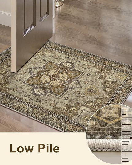 Ciicool Vintage Washable Area Rug 8'x10' Large Oriental Print Rugs，Ultra Soft Carpet for Bedroom, Living Room, Under Table, Office,