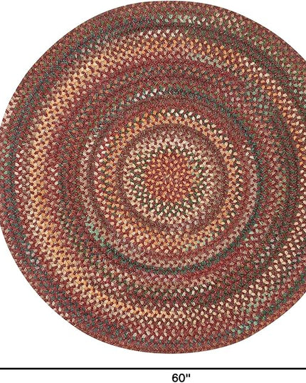 Capel American Heritage Red 5' 0" Round Braided Rug
