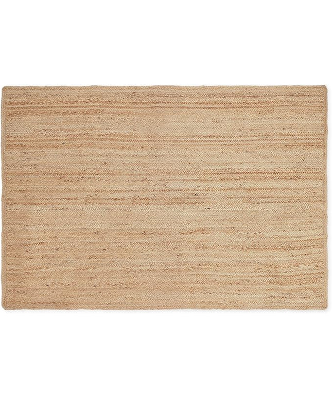 REDEARTH · Rectangular Area Rug - 4'x6' Braided Natural Jute with Non-Skid Backing - Handwoven Boho Rug for Bedroom, Kitchen, Living Room - Farmhouse Aesthetic Home Decor - Durable Handmade Rug