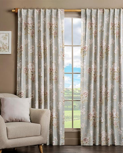 Maison d' Hermine Curtains for Living Room 100% Cotton 108 inch Length One Panel Light Filtering Curtains for Bedroom Windows with Rod and Loop Pockets Drapes (Newburry Pewter, 50" W x 108" L)