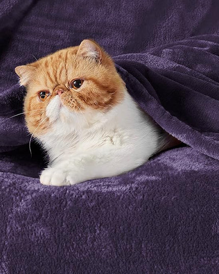 Bedsure GentleSoft Purple Fleece Blankets King Size - Bed Blanket Soft Lightweight Plush Cozy Fuzzy Luxury Microfiber, 108x90 inches