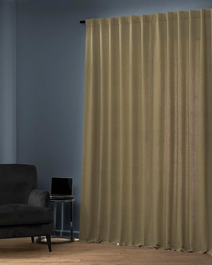 HPD Half Price Drapes Bellino Room Darkening Curtains 84 Inches Long Curtains for Bedroom & Living Room (1 Panel), 50W x 84L, Candlelight
