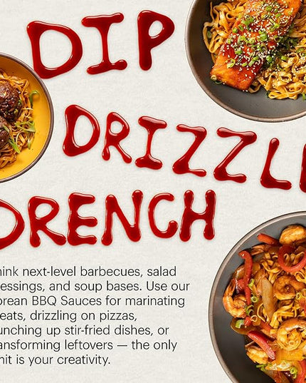 Momofuku Korean Barbecue Sauce Duo, Sweet & Spicy Gochujang and Sweet & Savory Galbi for BBQ, Marinade, Drizzle Toppings, Dipping Sauce and Elevated Meals
