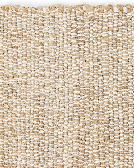 REDEARTH · Jute Cotton Area Rug - 4'x6' Rectangular Rug, Sustainable Handwoven, Non-Shedding, Soft & Durable – Reversible, Neutral Tones for Home Décor in Living Room, Dining Room, Bedroom, Set of 2