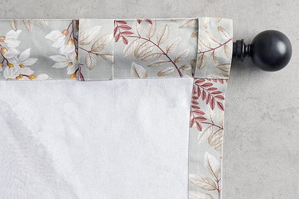 Maison d' Hermine Curtains for Living Room 100% Cotton 108 inch Length Two Panels Light Filtering Curtains for Bedroom Windows with Rod and Loop Pockets Drapes (Feuillage Light Taupe, 50" W x 108" L)