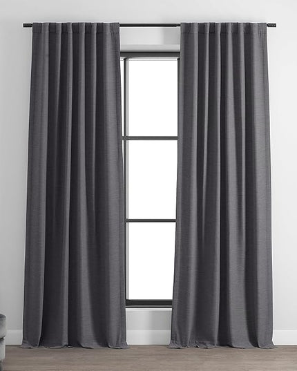 HPD Half Price Drapes Bellino Room Darkening Curtains 108 Inches Long Curtains for Bedroom & Living Room (1 Panel), 50W x 108L, Armour Grey