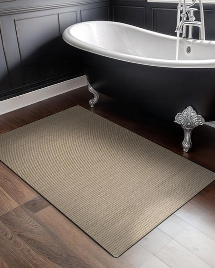 Beverly Rug Non-Slip Modern Entry Rug 2x3 Solid Traditional Rubber Backing Machine Washable Soft Thin Indoor Area Rugs for Living Room Stain Resistant Non Shedding Casual Carpet (2 x 3 Beige)