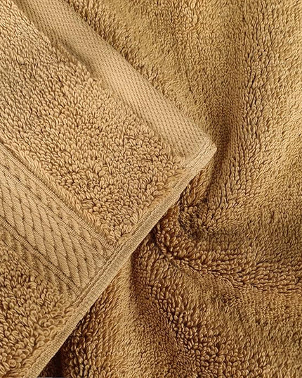 Superior Egyptian Cotton Pile 8 Piece Towel Set, Includes 2 Bath, 2 Hand, 4 Face Towels/Washcloths, Ultra Soft Luxury Towels, Thick Plush Essentials, Guest Bath, Spa, Hotel Bathroom, Toast