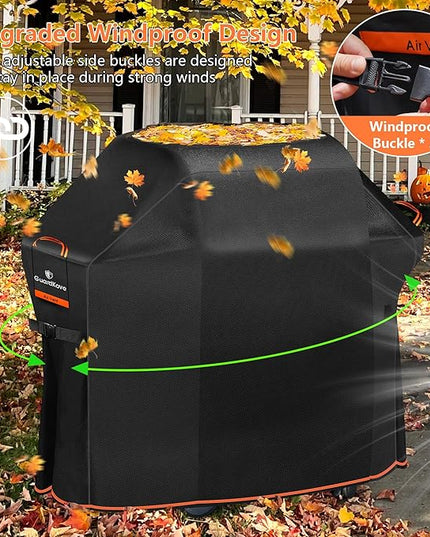 [Upgraded 1000D Heavy Duty Fabric] 52" Grill Cover for Weber Spirit 200 and 300 Series Outdoor Gas Grills, Super Waterproof BBQ Cover, Tear & Fade Resistant 7106 Grill Cover for Weber with Buckle