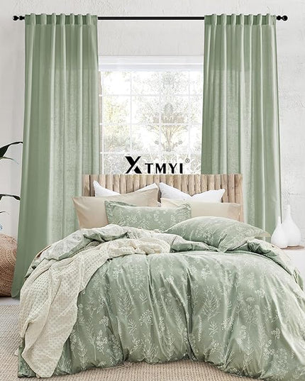 XTMYI Sage Green Curtains 108 Inches Long for Big Window,Extra Long Light Green Curtains for High Ceiling Living Room
