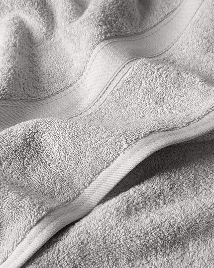 Superior Egyptian Cotton Pile 6 Piece Towel Set, Includes 2 Bath, 2 Hand, 2 Face Towels/Washcloths, Ultra Soft Luxury Towels, Thick Plush Essentials, Guest Bath, Spa, Hotel Bathroom, Silver