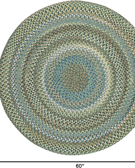 Capel American Heritage Sage 5'0"X5'0" Round Braided Rug
