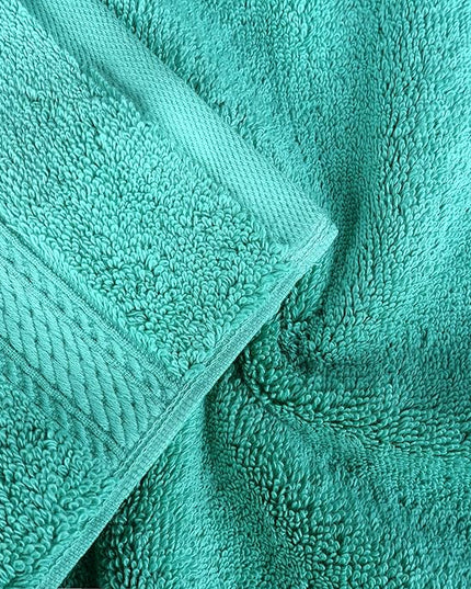 Superior Egyptian Cotton Pile Bath Sheet Set of 2, Ultra Soft Luxury Towels, Thick Plush Essentials, Absorbent Heavyweight, Guest Bath, Hotel, Spa, Home Bathroom, Shower Basics, Turquoise