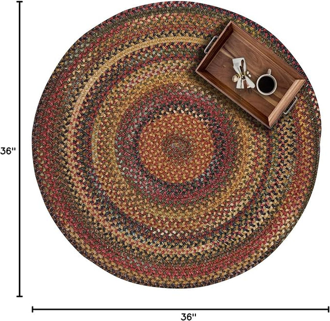 Capel American Heritage Woodstone 0' 36" Round Braided Rug