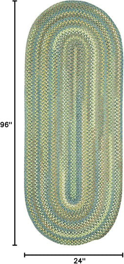Capel American Heritage Sage 2'0"X8'0" Oval Braided Rug