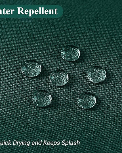 Naturoom Dark Green Linen Shower Curtain, Country Boho Farmhouse Bath Decor Shower Curtains Neutral Cloth Weighted Textured Fabric Bath Curtain Liner with Hooks, 72x72