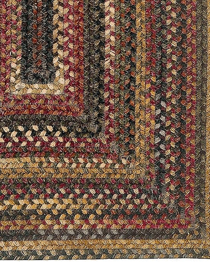 Capel American Heritage Woodstone 0' 24" X 0' 48" Concentric Rectangle Braided Rug
