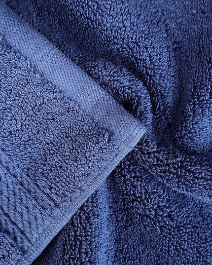 Superior Egyptian Cotton Pile 9 Piece Towel Set, Includes 3 Bath, 3 Hand, 3 Face Towels/Washcloths, Ultra Soft Luxury Towels, Thick Plush Essentials, Guest Bath, Spa, Hotel Bathroom, Navy Blue