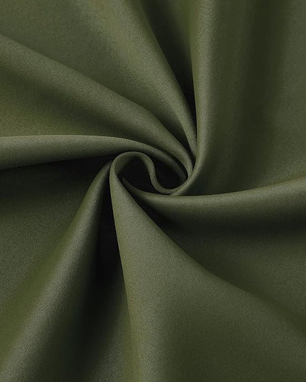 KEQIAOSUOCAI Dark Olive Pinch Pleated Curtains 45 Inches Long for Short Windows, Room Darkening Blackout Curtain Drapes for Bedroom 40 x 45 Inch -2 Panels