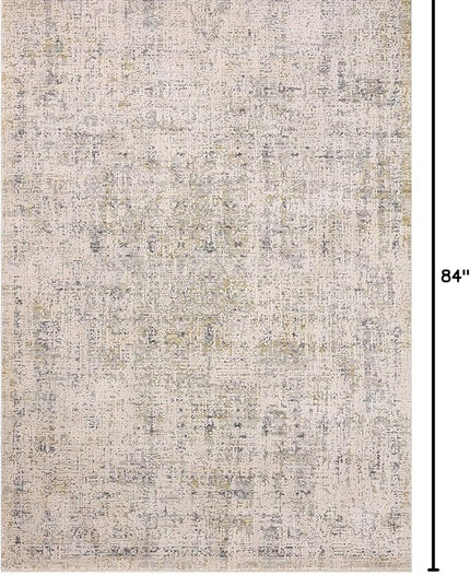 Loloi Amber Lewis Alie Collection ALE-02 Sand/Sky 7'-10'' x 7'-10'', .13'' Pile Height, Round Area Rug