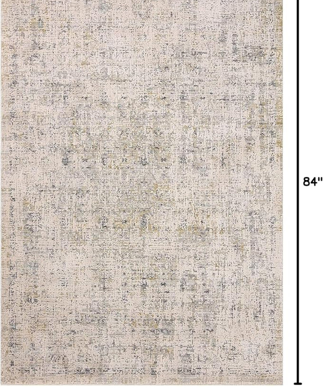 Loloi Amber Lewis Alie Collection ALE-02 Sand/Sky 7'-10'' x 7'-10'', .13'' Pile Height, Round Area Rug