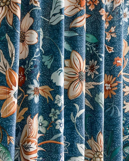 Maison d' Hermine Curtains for Living Room 100% Cotton 96 inch Length One Panel Light Filtering Curtains for Bedroom Windows with Rod and Loop Pockets Drapes (Luxury Loft Dark Teal, 50" W x 96" L)