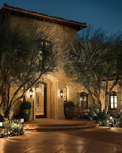 John Timberland Marseille Rustic Industrial Outdoor Wall Light Fixture Veranda Bronze Scroll 21 1/2" Champagne Hammered Glass for Exterior House Porch Patio Outside Deck Garage Front Door Home
