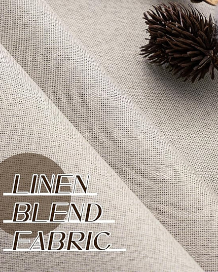 100% Linen Blackout Curtains 120 Inches Long, Noise Reducing Privacy Thermal Insulated Lightweight 10 FT Extra Long Window Drapes for Living Room Patio, Sand Beige, W52 x L120, 2 Panels