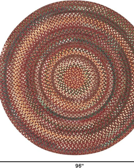 Capel American Heritage Red 8' 0" Round Braided Rug
