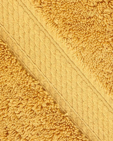 Superior Egyptian Cotton Pile Bath Towels, Ultra Soft Luxury Towel, Thick Plush Essentials, Absorbent Heavyweight, Guest Bath, Hotel, Resort, Spa, Pool, Home Bathroom, Shower Basics, Set of 4, Gold