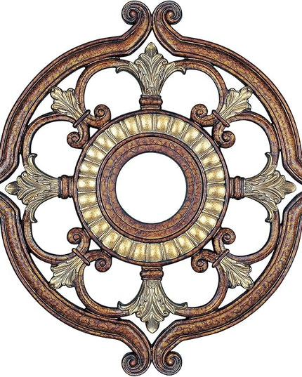 Livex Lighting 8216-64 Ceiling Medallion in Palacial Bronze with Gilded Accents, 0.1 x 0.1 x 1.5