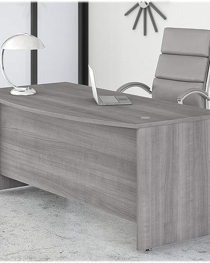 Bow Desk 72W x 36D Platinum Gray