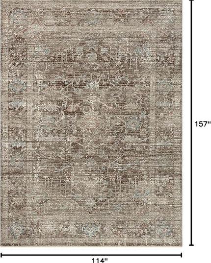 Loloi Magnolia Home by Joanna Gaines Millie Collection MIE-03 Charcoal/Dove 9'-6" x 13'-1", .25" Pile Height, Area Rug