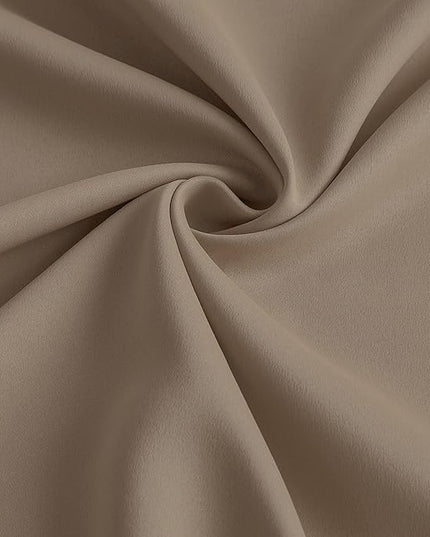 80 Inch Wide Black Pinch Pleated Curtains 80 x 84, Thermal Insulated Noise Cancelling Living Room Office Drapes 84 Inches Long, Patio Sliding Glass Door Window Curtain 2 Panels, Cappuccino