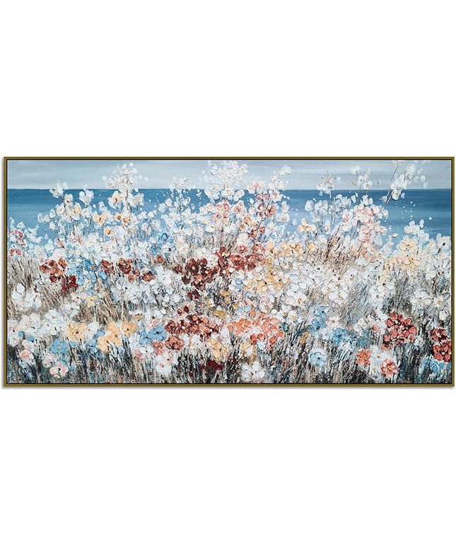 Yihui Arts Framed Flower Canvas Wall Art Enhance Home Decor