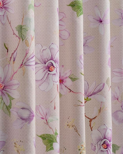 Maison d' Hermine Curtains for Living Room 100% Cotton 108 inch Length Two Panels Light Filtering Curtains for Bedroom Windows with Rod and Loop Pockets Drapes (Magnolia Mornings, 50" W x 108" L)