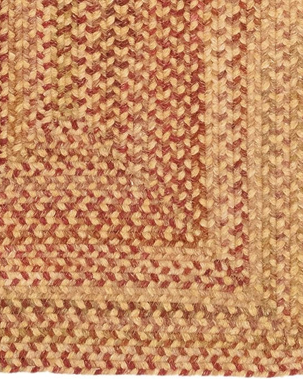 Capel American Heritage Harvest Gold 2' 0" X 6' 0" Runner Concentric Rectangle Braided Rug