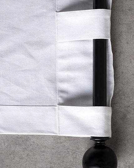 Maison d' Hermine Curtains for Living Room 100% Cotton 96 inch Length One Panel Light Filtering Curtains for Bedroom Windows with Rod and Loop Pockets Drapes (Delphinium White, 50" W x 96" L)