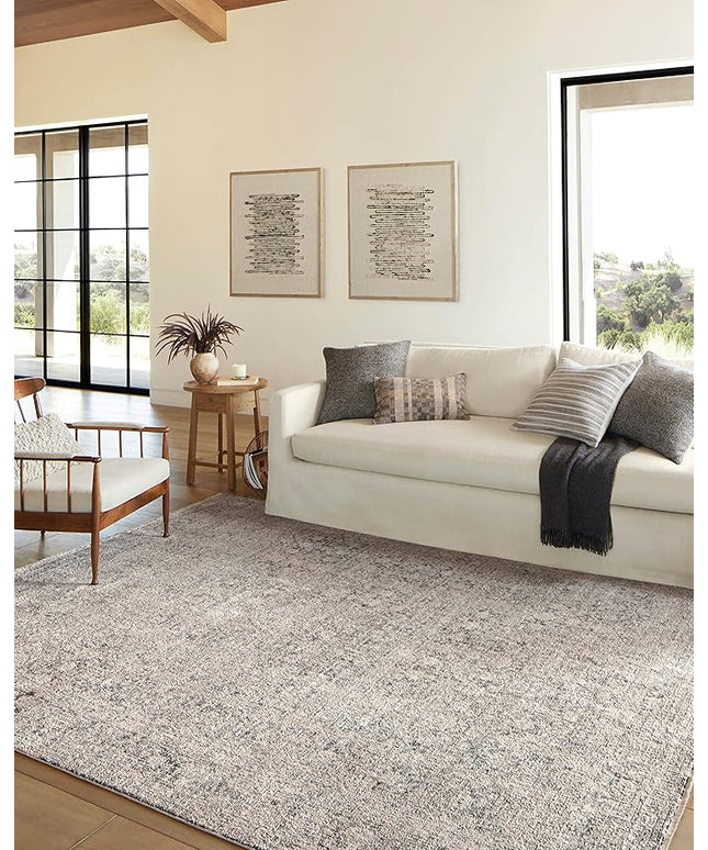 Loloi Amber Lewis Alie Collection ALE-01 Stone/Mist 2'-7'' x 10'-0'', .13'' Pile Height, Runner Rug