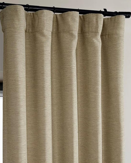HPD Half Price Drapes Bellino Room Darkening Curtains 84 Inches Long Curtains for Bedroom & Living Room (1 Panel), 50W x 84L, Ginger