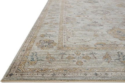 Loloi Magnolia Home by Joanna Gaines Millie Collection MIE-02 Sky/Gold 2'-3" x 3'-10", .25" Pile Height, Accent Rug