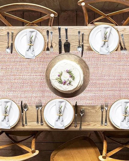 Urban Villa TableRunner Flamingo Print 100% Cotton Twill Weave Fused Table Runner 14''x72'' Over Sized Multi Color TableRunner Heavier Quality Table Runner